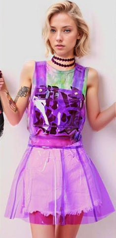 UV Reactive Dress- Purple