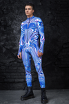 Psych patterns Catsuit White- Guys