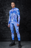 Psych patterns Catsuit White- Guys
