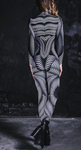 Psych Patterned Catsuit Blue