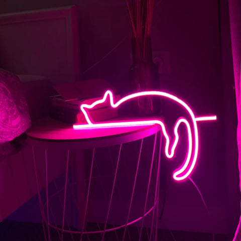 Slouchy Neon Cat Light
